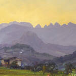 Bild: 23 Tramonto nel Perginese 1961 Olio su masonite 35 x 50