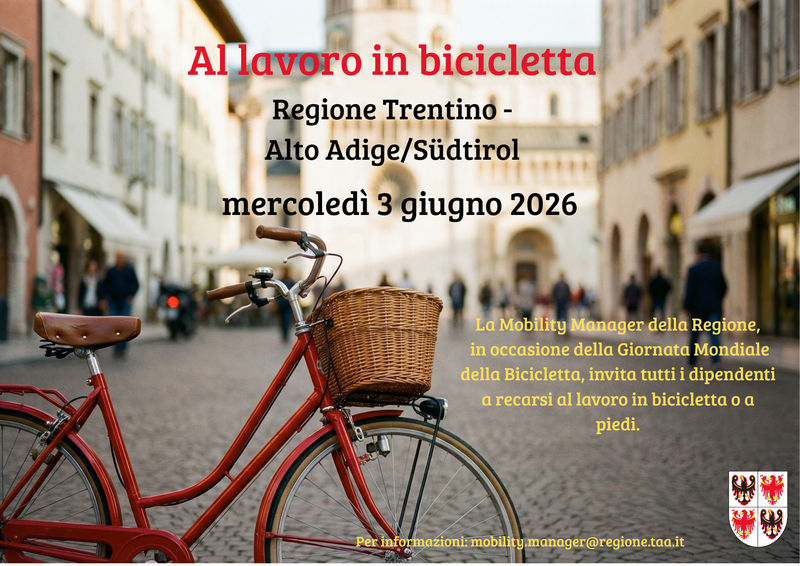 GIORNATA MONDIALE DELLA BICICLETTA: IL 3 GIUGNO PARTECIPA ALL'INIZIATIVA "AL LAVORO IN BICICLETTA"
