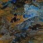 Bild: Bruno Capossela - Astratto, La luna nascosta, fluid painting, mis 50x35