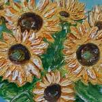 Bild: Bruno Capossela - Girasoli, olio mis 25.5x23.5 