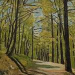 Bild: Bruno Capossela - Passeggiata tra i boschi, Vigolana TN, acrilico mis 24x15