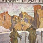 Bild: CARTOLINA DI FRANZ OTTO PHOL RAFFIGURANTE LE PALE DI SAN MARTINO VISTE DALLE LINNE DEL 74 IR A CIMA BOCCHE