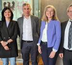 Da sinistra a destra: Massimo Giordani - Direttore Upipa, Michela Chiogna - Presidente Upipa, Carlo Daldoss - assessore regionale, Martina Ladurner - Presidente Arpa e Oswald Mair - Direttore Arpa